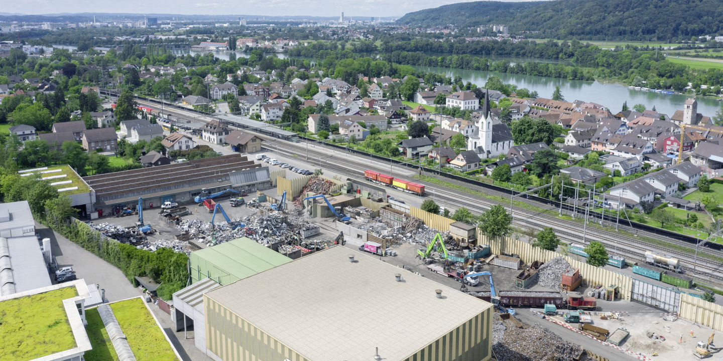 Areal Kaiseraugst mit Blick Richtung Basel