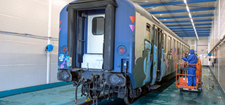 Bahnwagen in Halle